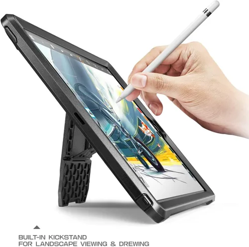 Vista 3 de SUPCASE Unicorn Beetle Pro Series: funda para iPad Mini 5, con protector de pantalla integrado, funda híbrida resistente con función atril para iPad