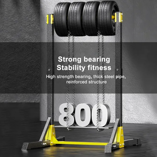 Vista 4 de Pull Up Bar Free Standing, Outdoor Pull Up Bar Station, Pull Up Tower with 11 Gears Adjustment, 400LBS Pull Up Stand For Home Gym