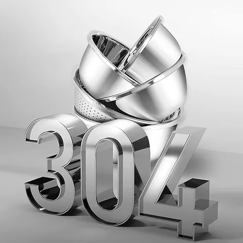 Vista 6 de Cuenco de acero inoxidable, cuencos de metal, lavabo de acero inoxidable, acabado de espejo de borde más profundo resistente, cuenco apto