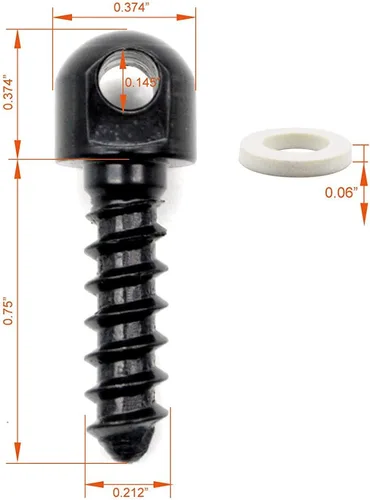 Vista 7 de Bípode de aire o cabestrillo, 3 tornillos giratorios giratorios de madera, kit de montaje giratorio desmontable, juego de tornillos giratorios
