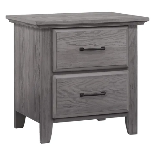 Soho Baby Chandler Premium - Mesita de noche con 2 cajones, color gris grafito