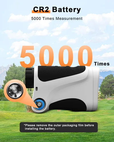 Vista 7 de PEAKPULSE Buscador de rangos de golf de 650 yardas, pantalla de alta claridad, aumento de 6X, precisión de 0.5 yardas, buscador de pines fácil