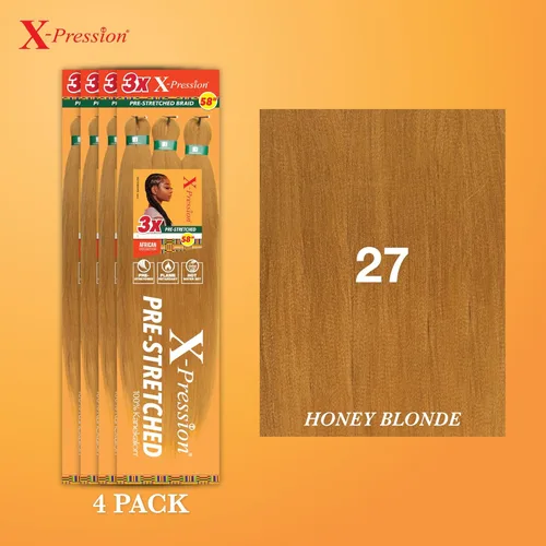 Vista 205 de Sensationnel X-Pression - Trenzas prestiradas, 3 unidades, 58 pulgadas, paquete de 1 unidad, 1B