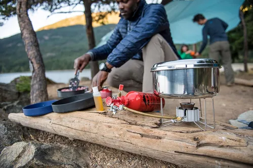 Vista 3 de MSR Alpine 4 - Juego de ollas de camping de acero inoxidable