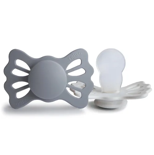 Vista 26 de FRIGG Daisy SilkySoft - Chupete de silicona para bebé, fabricado en Dinamarca, sin BPA (aurora/blanco brillante, 0-6 meses)