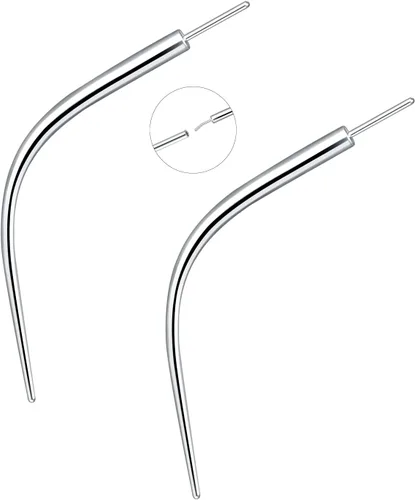 Vista 8 de Aumeo G23 Cónico de Piercing de Titanio sin Rosca 14G 16G 18G Pasador de Inserción Cónico para Nariz Labio Monroe Oreja Tragus Hélix Push in Kit