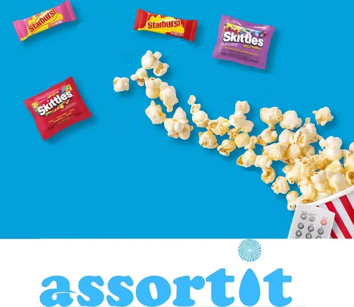 Vista 3 de Surtido a granel de 65 libras Starbursts FaveReds and Originals Skittles Original y Wild Berry Candy regalos de vacaciones dulces envueltos