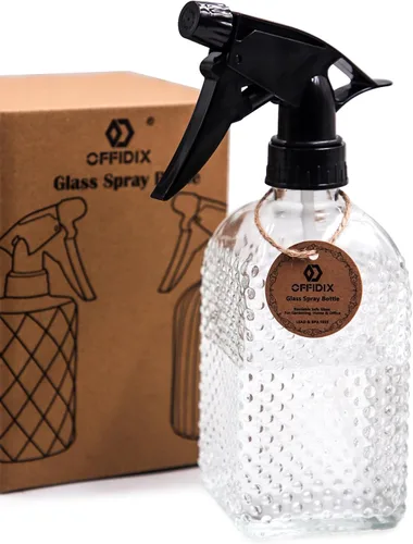 Vista 11 de OFFIDIX Fine Mist Plant Mister, Botellas de spray de presión manual de vidrio, Botella de riego con boquilla ajustable para jardinería
