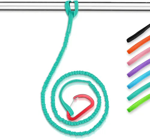 Vista 9 de OCEANBROAD Correa de remo de kayak estirable con cuerda de lanyard para SUP, kayak, botes, canoa, caña de pescar, 4-7 pies