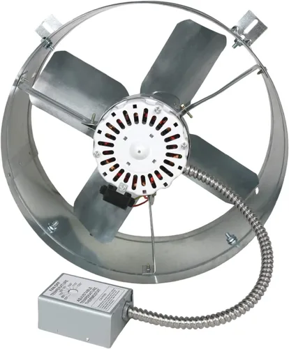 Vista 4 de Cool Attic CX1500 Ventilador de ático eléctrico de montaje a dos aguas con motor de 2.6 amperios 60 Hz y cuchilla de 14 pulgadas