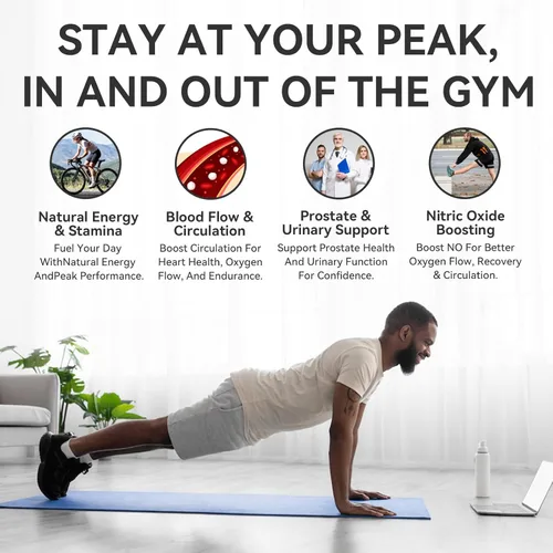 Vista 6 de Suplemento de apoyo para la salud de la próstata con refuerzo de óxido nítrico 90 cápsulas y 90 cápsulas