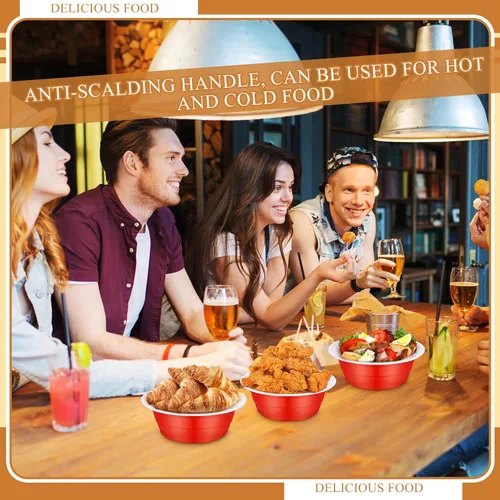 Vista 6 de Gejoy 150 cuencos de plástico desechables de 23 onzas, cuencos redondos para aperitivos, cuencos de plástico para servir, cuencos de postre