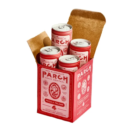 PARCH Paloma espinosa, cóctel de agave sin alcohol listo para beber infundido con botánicos del desierto y adaptógenos, a base de plantas, sin