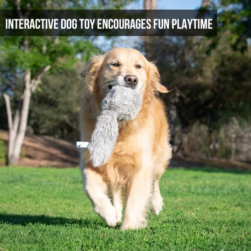 Vista 6 de Juguetes de peluche interactivos para perros Hyper Pet Doggie Tail (se mueve, vibra y ladra, juego estimulante)