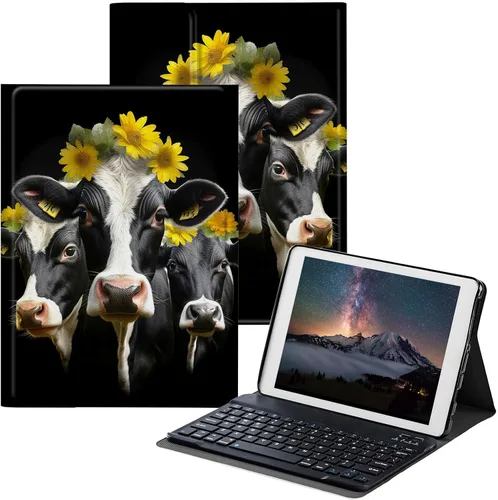 Vista 22 de Funda para Samsung Galaxy Tab S6 Lite 2022/2020 con teclado inalámbrico desmontable y soporte ajustable para proteger la funda de la tableta