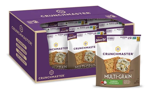 Vista 5 de Crunchmaster Galletas multicereal Cheddar blanco envejecido, sin gluten, 4 onzas (paquete de 12)