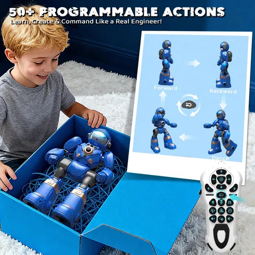Vista 7 de Juguetes Robot para Niños de 3-8: Robot de Control Remoto con Función de Habla, Programable, Grabación de Voz, Canto, Baile y Control de Gestos