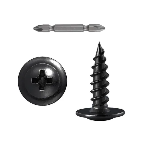Vista 16 de Tornillos para madera de cabeza segmentada Phillips, de acero inoxidable 410, metal autorroscante rápido, 350 unidades, de 5/8 pulgadas #8