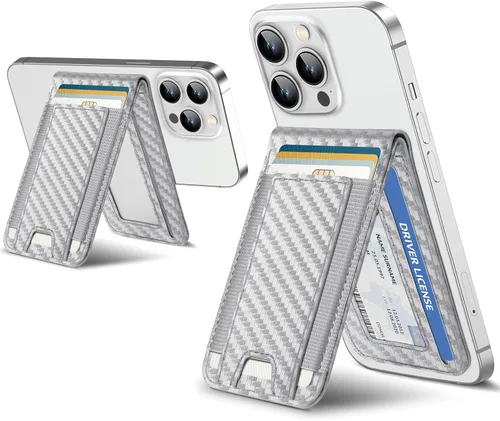 Vista 11 de Cartera Magsafe 2 en 1, Soporte Ajustable, Ventana de ID Abierta, Cartera Magnética para iPhone 17/16/15/14 Pro Max/14 Pro/14 Plus/13/12 Series