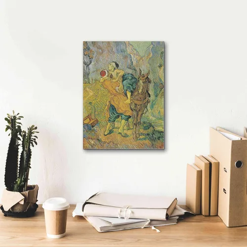 Vista 8 de Epic Graffiti 'Der Barmherzige Samariter' por Vincent Van Gogh, lienzo de arte de pared giclée, 12 x 16 pulgadas