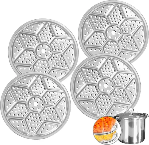 aoulela Paquete de 4 estantes para latas a presión, estante de acero inoxidable para olla a presión, estante de conservas de 11 pulgadas para latas