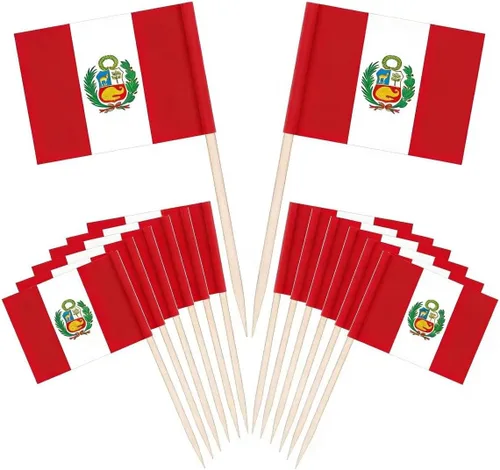 Vista 32 de CYPS - 100 palillos para cupcakes de Francia, bandera francesa, palillos de dientes para pasteles, cócteles, barras de comida, decoración