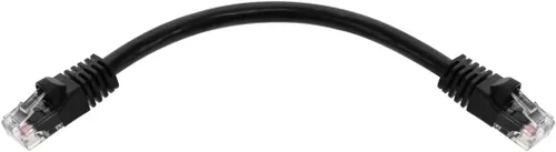 Vista 4 de 0.5FT 24AWG Cat5e 350MHz UTP Cable de red Ethernet de cobre desnudo - Negro