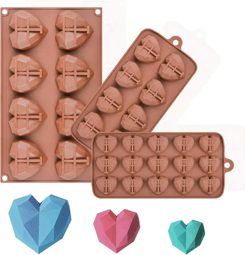 Vista 9 de 1 pieza Molde para barra de chocolate profundo Dubai Moldes para caramelo desmontables Moldes de silicona gruesos para rellenar Knafeh Barra