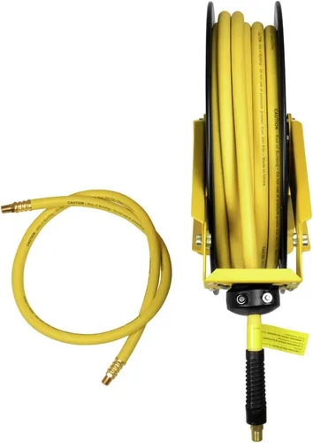 Vista 2 de DeWalt DXCM024-0343 Carrete de manguera de doble brazo con manguera de goma premium de 3/8" x 50