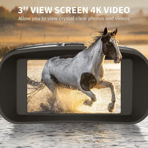 Vista 4 de Night Vision Binoculars - 4K Rechargeable Night Vision Goggles for Adults, Infrared Night Vision can Save Photo and Video with 32GB TF Card