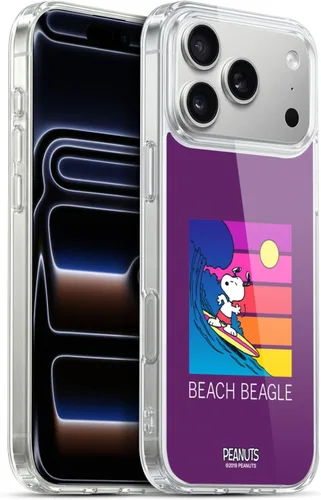 Vista 128 de Head Case Designs Funda de gel suave con licencia oficial de Peanuts Tropical Surf Snoopy Aloha Disco compatible con Apple iPhone 13 Mini