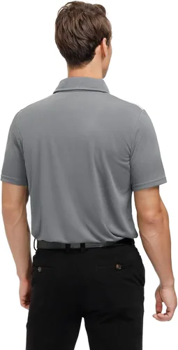 Vista 5 de Corna Men's Big and Tall Golf Polo Shirts Moisture Wicking Performance Dry Fit Collared Shirts for Men L-6XL