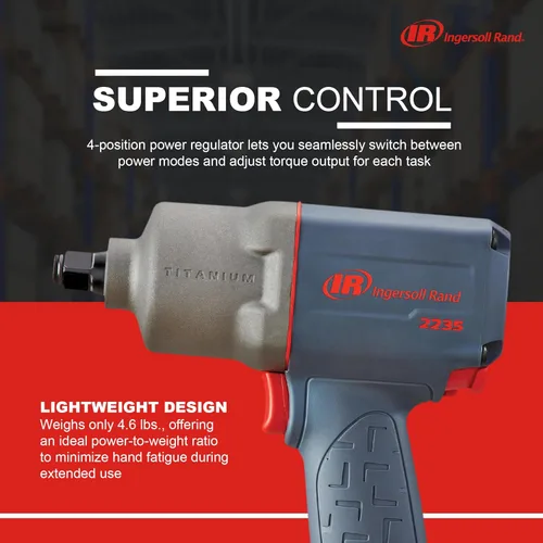 Vista 5 de Ingersoll Rand 2235TiMAX Llave de impacto neumática de 1/2 pulgada con salida de par de hasta 1,350 pies-libras