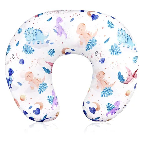 Vista 10 de Funda de almohada de lactancia elástica extraíble para almohadas de lactancia, funda ultra suave y cómoda para bebés niñas y niños, hoja verde