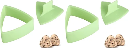 Vista 10 de UPKOCH Molde de sushi triangular, fabricante de bolas de arroz, prensa antiadherente para onigiri, fabricante de moldes de sushi, verde claro