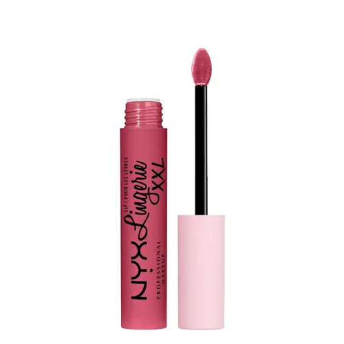 Vista 22 de NYX Professional Makeup, Lingerie XXL - Lápiz labial líquido mate, color Strip'd Down (beige coral)