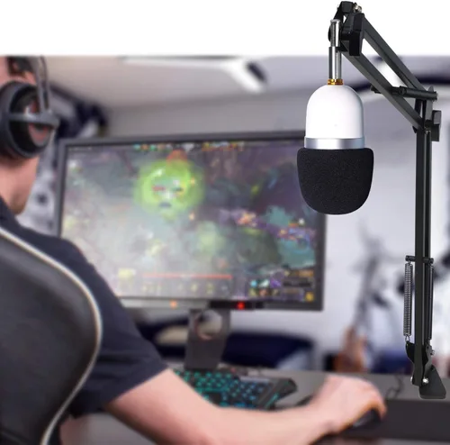 Vista 7 de YOUSHARES Razer Seiren Mini Pop Filter - Funda de espuma para parabrisas compatible con Razer Seiren Mini Micrófono de Streaming para bloquear