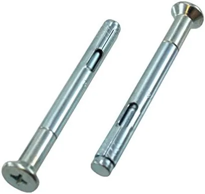 Anclajes de manga Phillips de cabeza plana chapados en zinc de 3/8" x 3" (caja de 50)