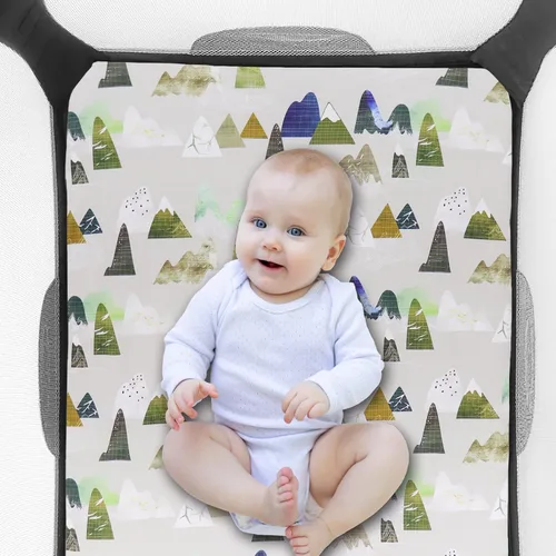 Vista 6 de Mini sábanas para cuna Mountain Pack N Play, suaves, transpirables, portátiles, para bebé niño