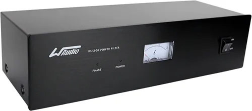 WAudio Acondicionador de energía de ruido de CA - Purificador de red de audio y video Filtro de ruido Protector de sobretensiones con enchufes Negro