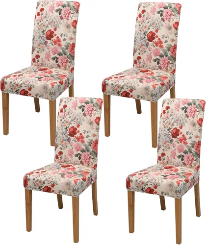Vista 15 de BIETYONE - Fundas para sillas de comedor, juego de 2 fundas para sillas de comedor o cocina, lavables, protectoras, para sillas Parsons