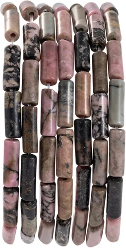 Vista 22 de Cuentas de tubo rectangular de jade africano natural, 0.157 x 0.512 in, 15.0 in/str sueltas semi piedras preciosas para hacer pulseras, collares