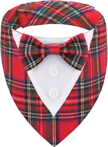 Vista 8 de ADOGGYGO Bandana formal de esmoquin para perro, XS, negro (boda, disfraz de cumpleaños)