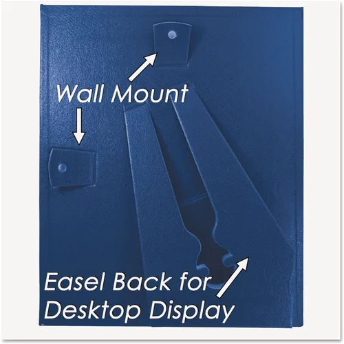 Vista 2 de GLOLITE NUDELL LLC - Marco de certificado de grano de cuero de 8.5 x 11 pulgadas, paquete de dos, color azul