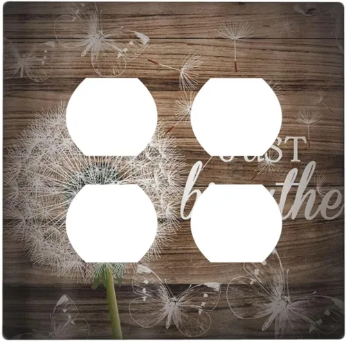 Vista 123 de Placa decorativa para interruptor de luz, playa, rosa, escena nocturna, 2 bandas, 1 palanca, 1 placa de pared dúplex, decoración de placa