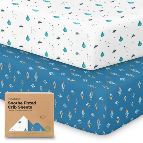 Vista 32 de KeaBabies Paquete de 2 sábanas de cuna orgánicas para niños y niñas - 52x28 Sábanas ajustadas para colchón de cuna, cubierta de jersey de algodón