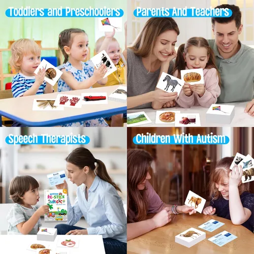 Vista 7 de 140 Tarjetas de imagen con sustantivos, tarjetas didácticas de imágenes, herramienta de desarrollo del habla para el autismo, material didáctico