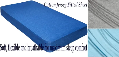 Vista 5 de Gilbin Sábana bajera ajustable de 100% algodón de punto jersey para colchones de cuna de campamento, 30 x 75 pulgadas (paquete de 2, morado)
