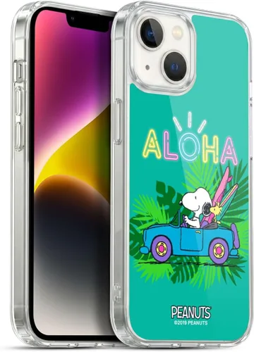 Vista 28 de Head Case Designs Funda de gel suave con licencia oficial de Peanuts Tropical Surf Snoopy Aloha Disco compatible con Apple iPhone 13 Mini