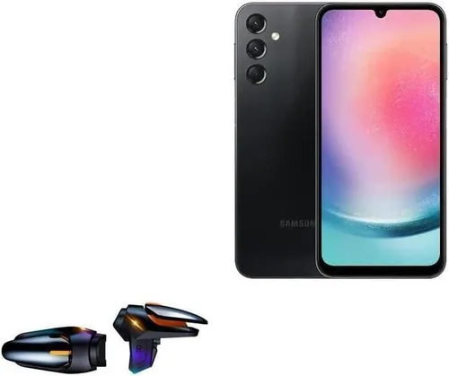 BoxWave Equipo para juegos compatible con Samsung Galaxy A24 4G - Pantalla táctil QuickTrigger Auto, botones de disparo Autofire Gaming Mobile FPS -